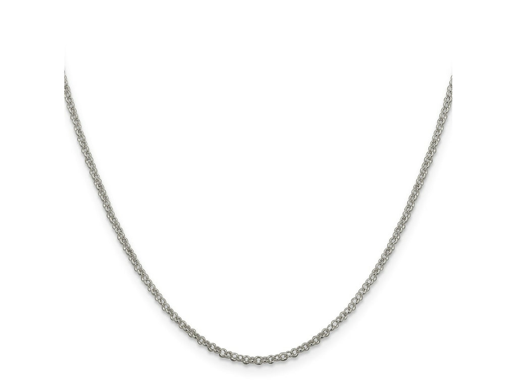 FJC Finejewelers 925 Sterling Silver Rolo Chain 24 Inches x 2 mm