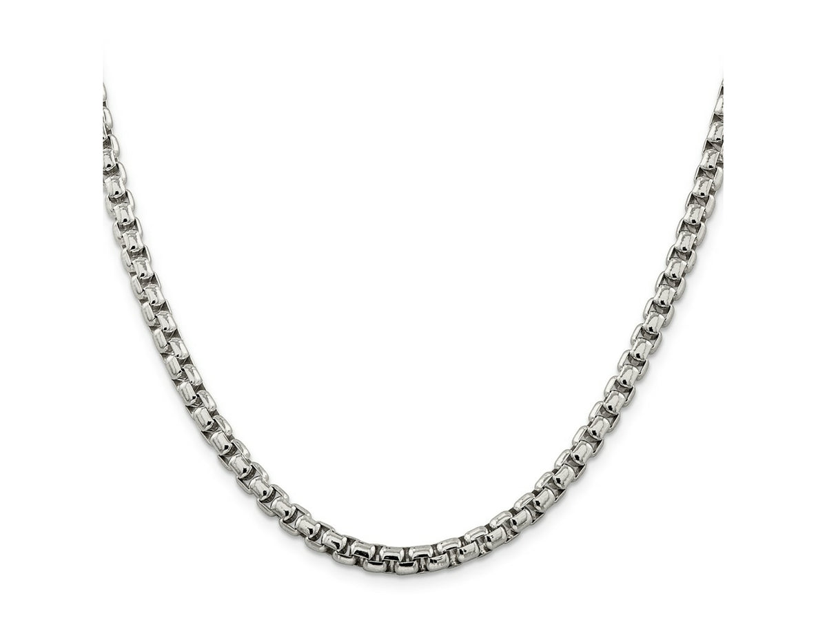 FJC Finejewelers 925 Sterling Silver Round Box Chain 24 Inches x 5.2 mm