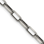 FJC Finejewelers 925 Sterling Silver Antiqued Elongated Open Link Chain 24 Inches x 4.8 mm