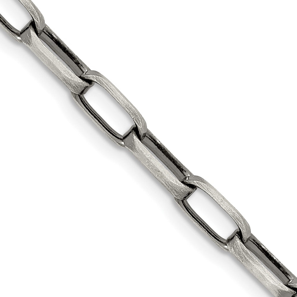 FJC Finejewelers 925 Sterling Silver Antiqued Elongated Open Link Chain 24 Inches x 4.8 mm
