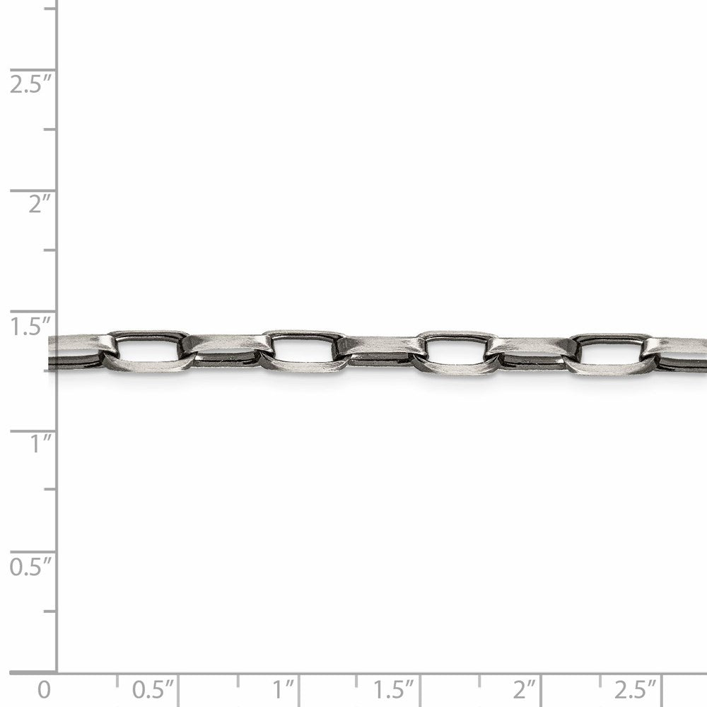 FJC Finejewelers 925 Sterling Silver Antiqued Elongated Open Link Chain 26 Inches x 4.8 mm