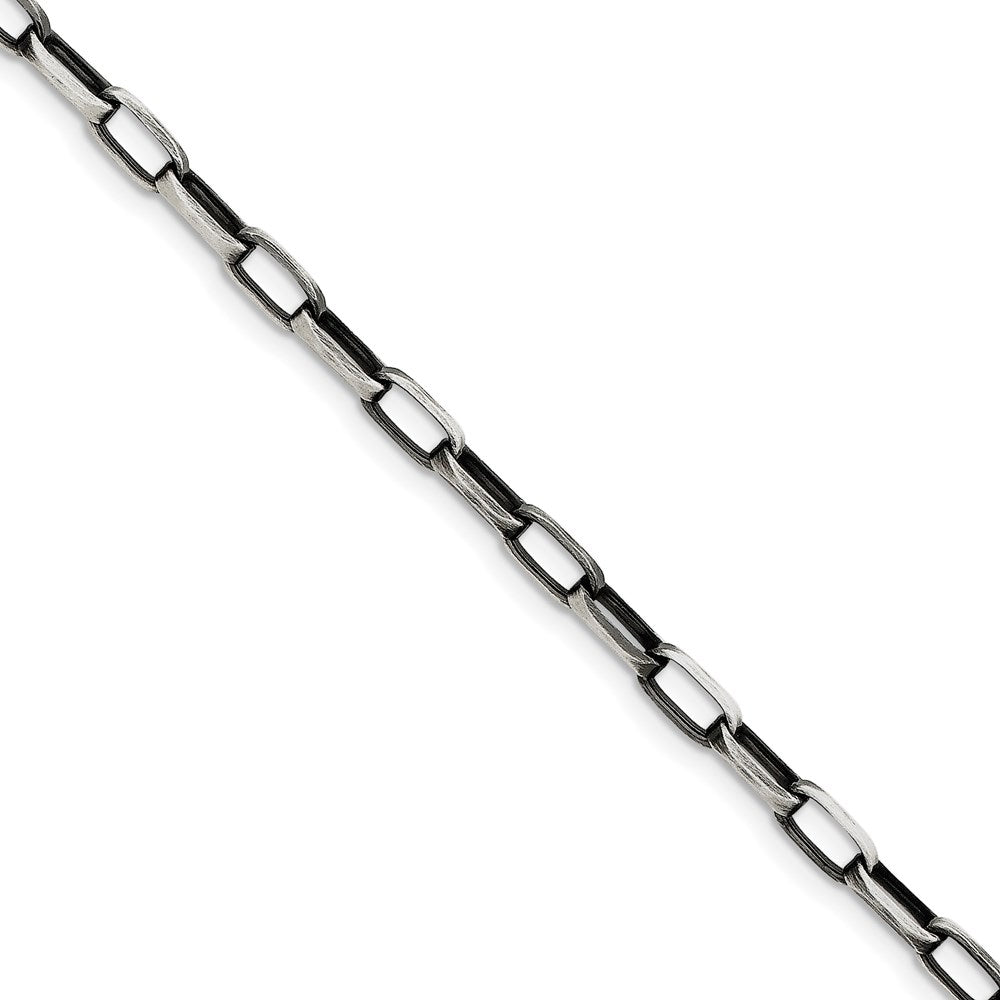 FJC Finejewelers 925 Sterling Silver Antiqued Elongated Open Link Bracelet Chain 8.5 Inches x 4.8 mm