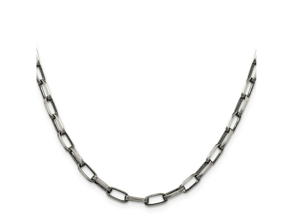 FJC Finejewelers 925 Sterling Silver Antiqued Elongated Open Link Bracelet Chain 8.5 Inches x 4.8 mm
