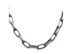FJC Finejewelers 925 Sterling Silver Antiqued Elongated Open Link Chain 22 Inches x 8 mm