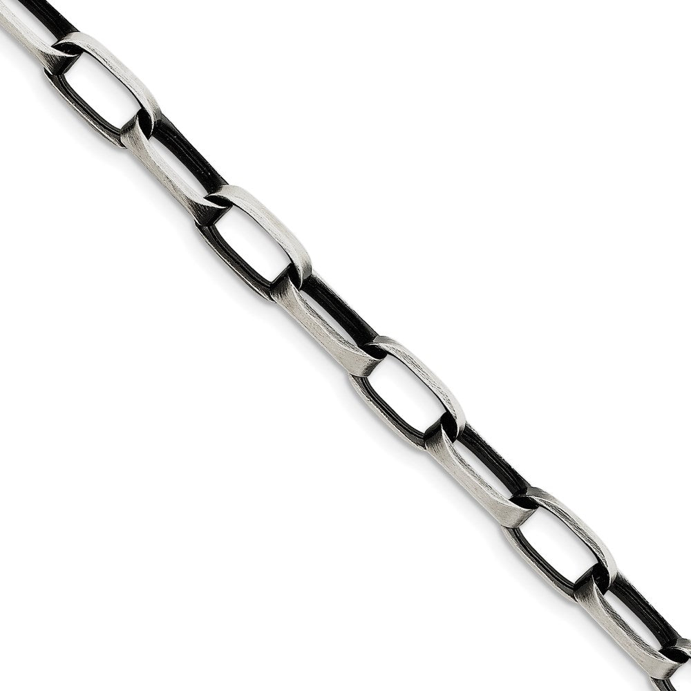 FJC Finejewelers 925 Sterling Silver Antiqued Elongated Open Link Bracelet Chain 8.5 Inches x 8 mm