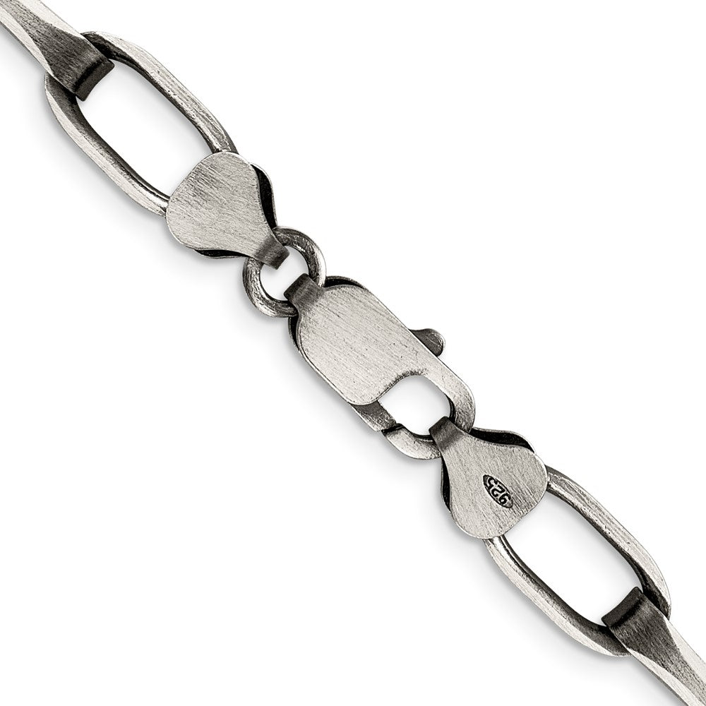 FJC Finejewelers 925 Sterling Silver Antiqued Elongated Open Link Bracelet Chain 8.5 Inches x 8 mm