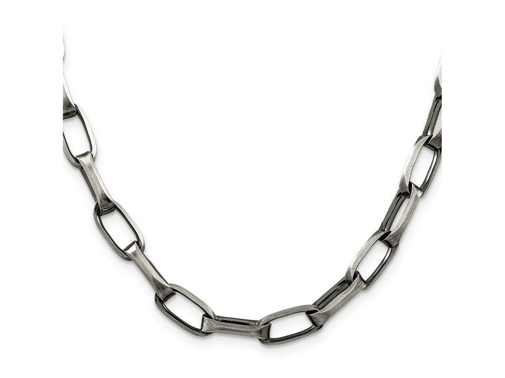 FJC Finejewelers 925 Sterling Silver Antiqued Elongated Open Link Bracelet Chain 8.5 Inches x 8 mm