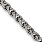 FJC Finejewelers 925 Sterling Silver Antiqued Round Spiga Chain 22 Inches x 6 mm