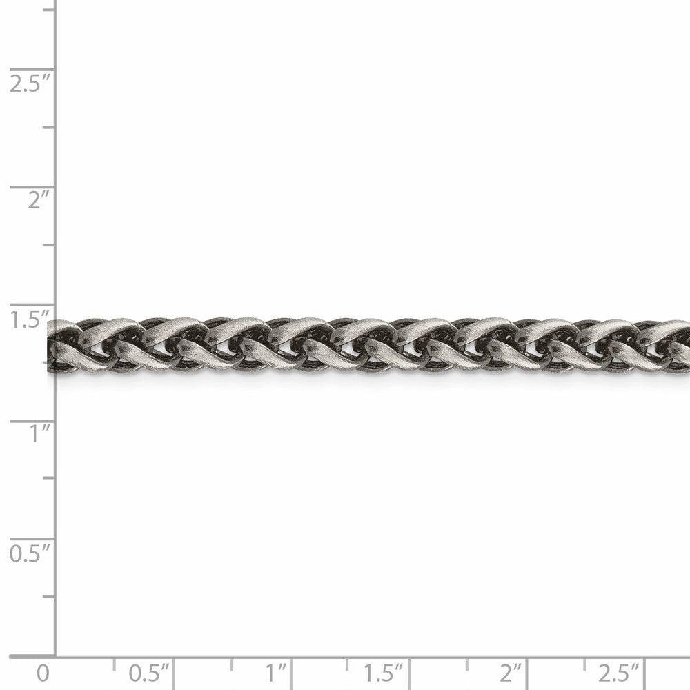 FJC Finejewelers 925 Sterling Silver Antiqued Round Spiga Chain 24 Inches x 6 mm