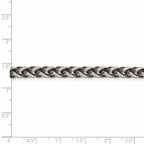 FJC Finejewelers 925 Sterling Silver Antiqued Round Spiga Chain 24 Inches x 6 mm