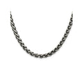 FJC Finejewelers 925 Sterling Silver Antiqued Round Spiga Chain 24 Inches x 6 mm