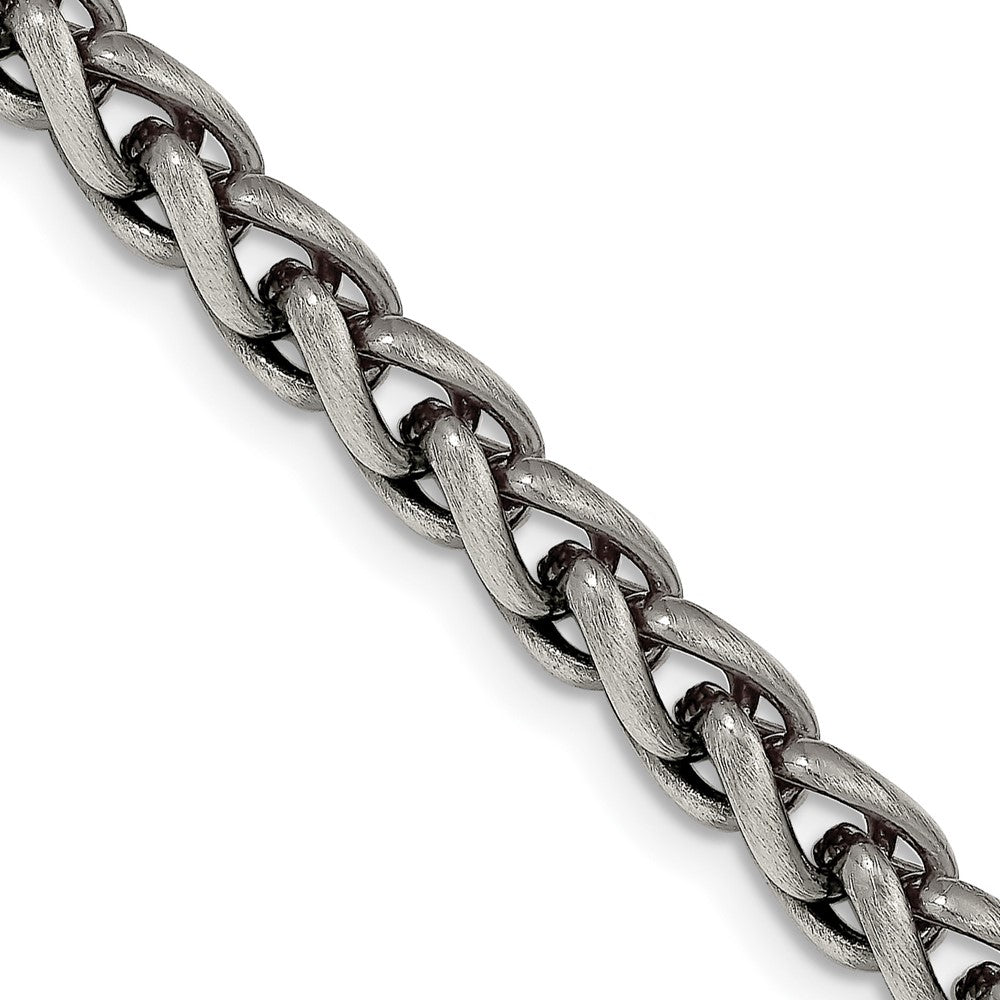 FJC Finejewelers 925 Sterling Silver Antiqued Round Spiga Chain 26 Inches x 6 mm
