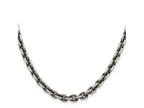 FJC Finejewelers 925 Sterling Silver Cable Antiqued Elongated Open Link Chain 22 Inches x 5.6 mm