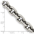 FJC Finejewelers 925 Sterling Silver Cable Antiqued Bright Cut Elongated Open Link Chain 22 Inches x 8.6 mm