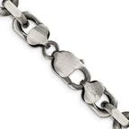 FJC Finejewelers 925 Sterling Silver Cable Antiqued Bright Cut Elongated Open Link Chain 24 Inches x 8.6 mm