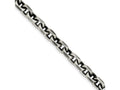 FJC Finejewelers 925 Sterling Silver Cable Antiqued Bright Cut Elongated Open Link Bracelet Chain 8.5 Inches x 8.6 mm