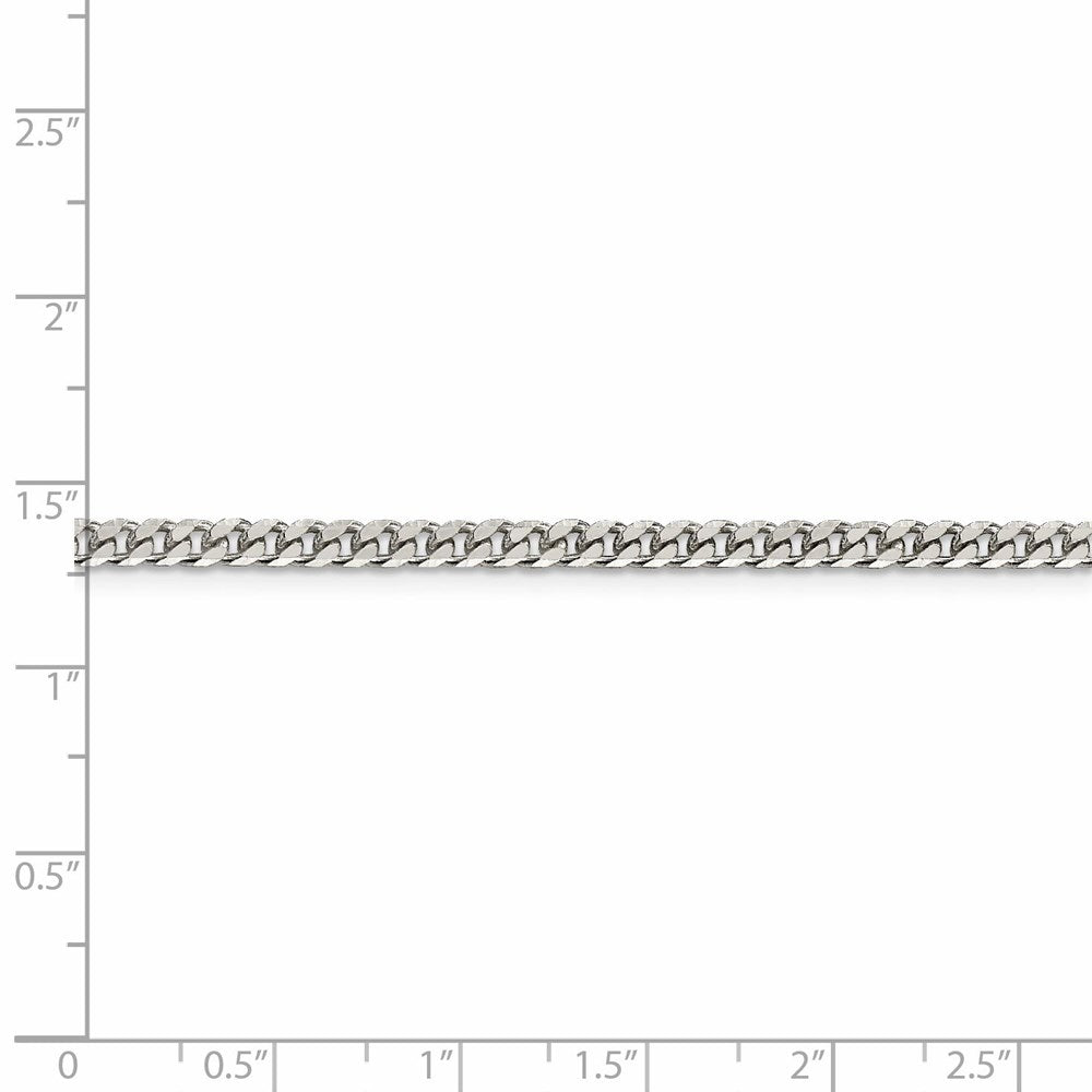 FJC Finejewelers 925 Sterling Silver Polished Curb Chain 24 Inches x 3.15 mm