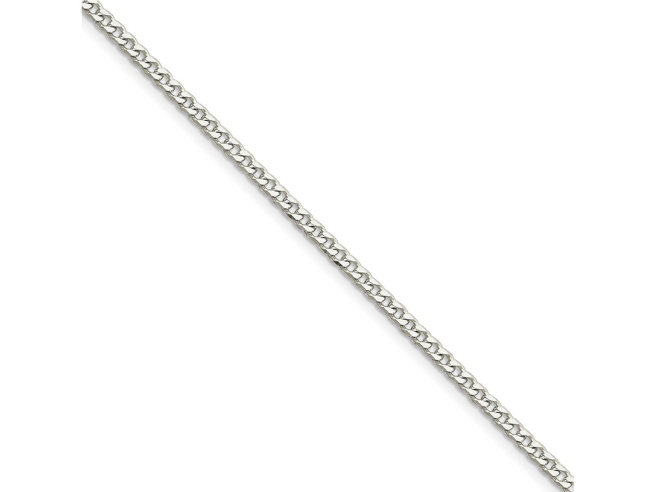 FJC Finejewelers 925 Sterling Silver Polished Curb Bracelet Chain 7 Inches x 3.15 mm