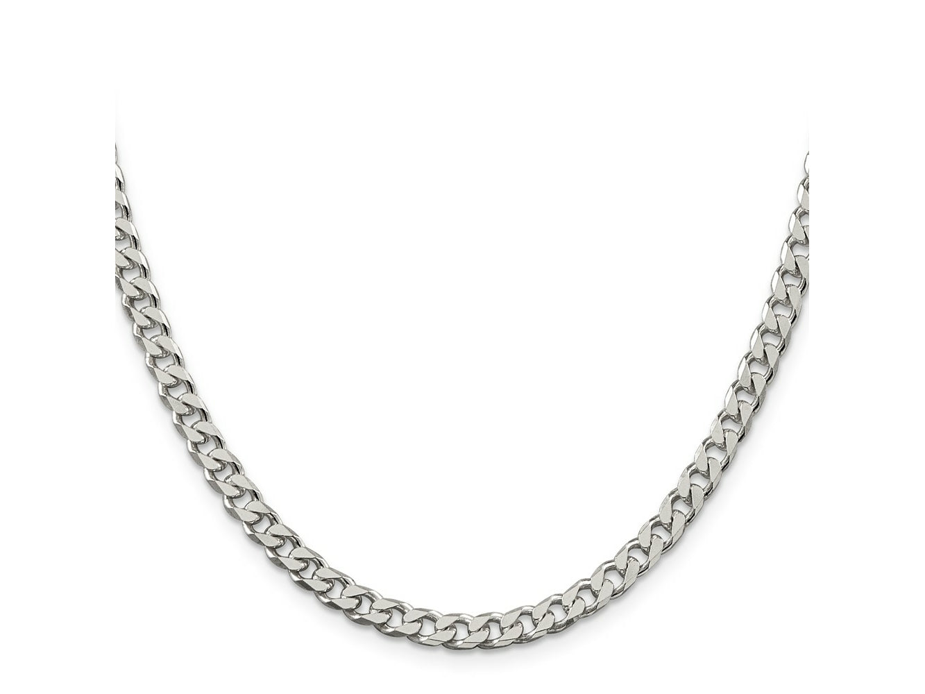 FJC Finejewelers 925 Sterling Silver Polished Curb Chain 20 Inches x 5 mm