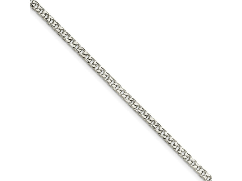 FJC Finejewelers 925 Sterling Silver Polished Curb Bracelet Chain 7 Inches x 3.5 mm