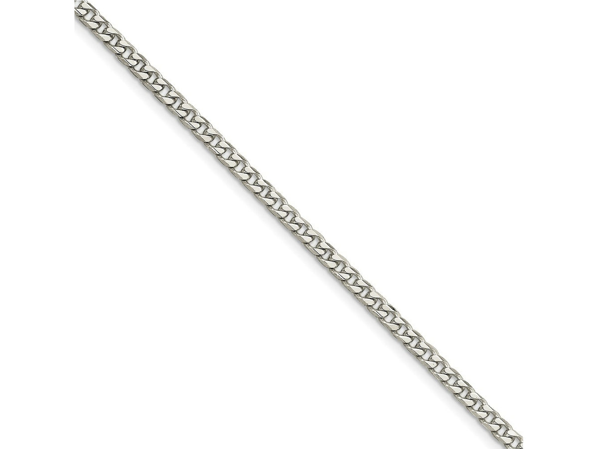 FJC Finejewelers 925 Sterling Silver Polished Curb Bracelet Chain 7 Inches x 3.5 mm
