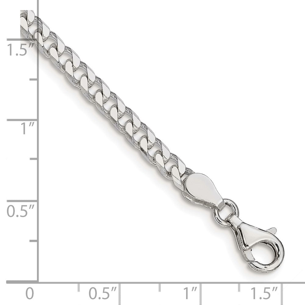 FJC Finejewelers 925 Sterling Silver Polished Curb Bracelet Chain 8 Inches x 3.5 mm