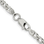 FJC Finejewelers 925 Sterling Silver 6 Side Bright Cut Flat Double Curb Chain 20 Inches x 4.25 mm