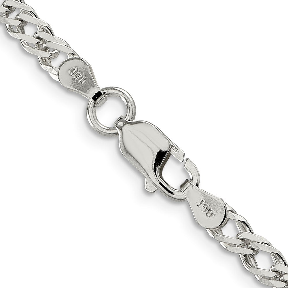 FJC Finejewelers 925 Sterling Silver 6 Side Bright Cut Flat Double Curb Chain 20 Inches x 4.25 mm