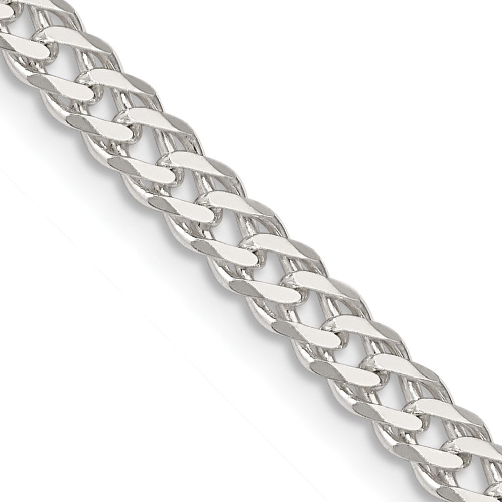 FJC Finejewelers 925 Sterling Silver 6 Side Bright Cut Flat Double Curb Chain 20 Inches x 4.25 mm
