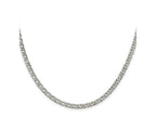 FJC Finejewelers 925 Sterling Silver 6 Side Bright Cut Flat Double Curb Chain 20 Inches x 4.25 mm