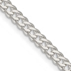 FJC Finejewelers 925 Sterling Silver 6 Side Bright Cut Flat Double Curb Chain 24 Inches x 4.25 mm