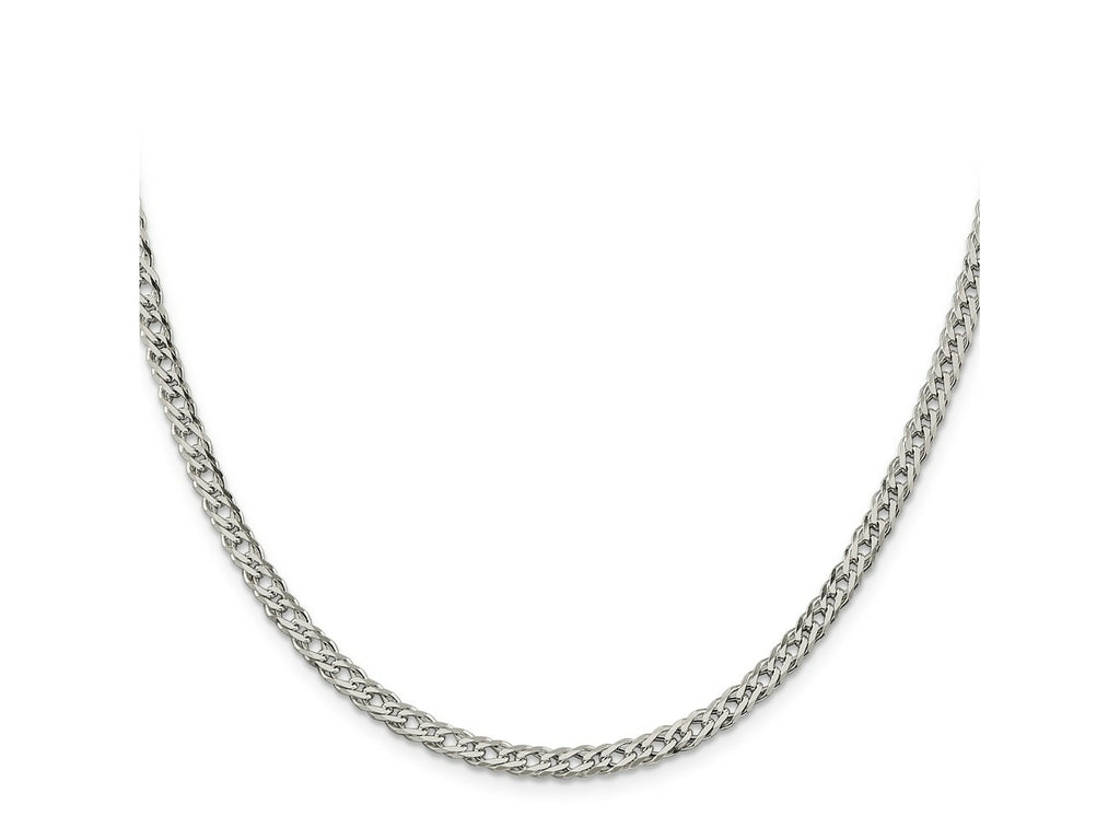 FJC Finejewelers 925 Sterling Silver 6 Side Bright Cut Flat Double Curb Chain 24 Inches x 4.25 mm