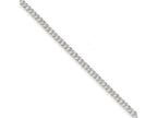 FJC Finejewelers 925 Sterling Silver 6 Side Bright Cut Flat Double Curb Bracelet Chain 7 Inches x 4.25 mm