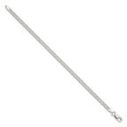 FJC Finejewelers 925 Sterling Silver 6 Side Bright Cut Flat Double Curb Bracelet Chain 8 Inches x 4.25 mm