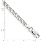 FJC Finejewelers 925 Sterling Silver 6 Side Bright Cut Flat Double Curb Bracelet Chain 8 Inches x 4.25 mm