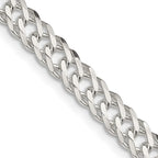 FJC Finejewelers 925 Sterling Silver 6 Side Bright Cut Flat Double Curb Chain 20 Inches x 5.25 mm