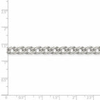 FJC Finejewelers 925 Sterling Silver 6 Side Bright Cut Flat Double Curb Bracelet Chain 7 Inches x 5.25 mm