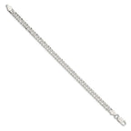 FJC Finejewelers 925 Sterling Silver 6 Side Bright Cut Flat Double Curb Bracelet Chain 8 Inches x 5.25 mm