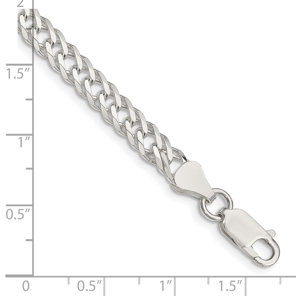 FJC Finejewelers 925 Sterling Silver 6 Side Bright Cut Flat Double Curb Bracelet Chain 8 Inches x 5.25 mm