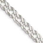 FJC Finejewelers 925 Sterling Silver 6 Side Bright Cut Flat Double Curb Chain 20 Inches x 6.25 mm