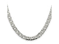 FJC Finejewelers 925 Sterling Silver 6 Side Bright Cut Flat Double Curb Chain 20 Inches x 6.25 mm