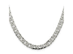 FJC Finejewelers 925 Sterling Silver 6 Side Bright Cut Flat Double Curb Chain 20 Inches x 6.25 mm