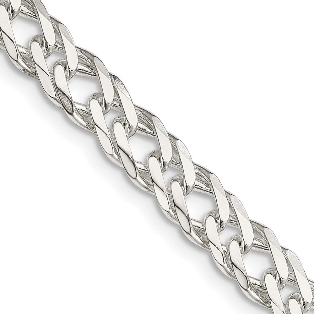 FJC Finejewelers 925 Sterling Silver 6 Side Bright Cut Flat Double Curb Chain 24 Inches x 6.25 mm
