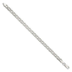FJC Finejewelers 925 Sterling Silver 6 Side Bright Cut Flat Double Curb Bracelet Chain 8 Inches x 6.25 mm