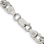 FJC Finejewelers 925 Sterling Silver 6 Side Bright Cut Flat Double Curb Bracelet Chain 8 Inches x 6.25 mm