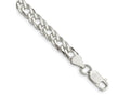 FJC Finejewelers 925 Sterling Silver 6 Side Bright Cut Flat Double Curb Bracelet Chain 8 Inches x 6.25 mm