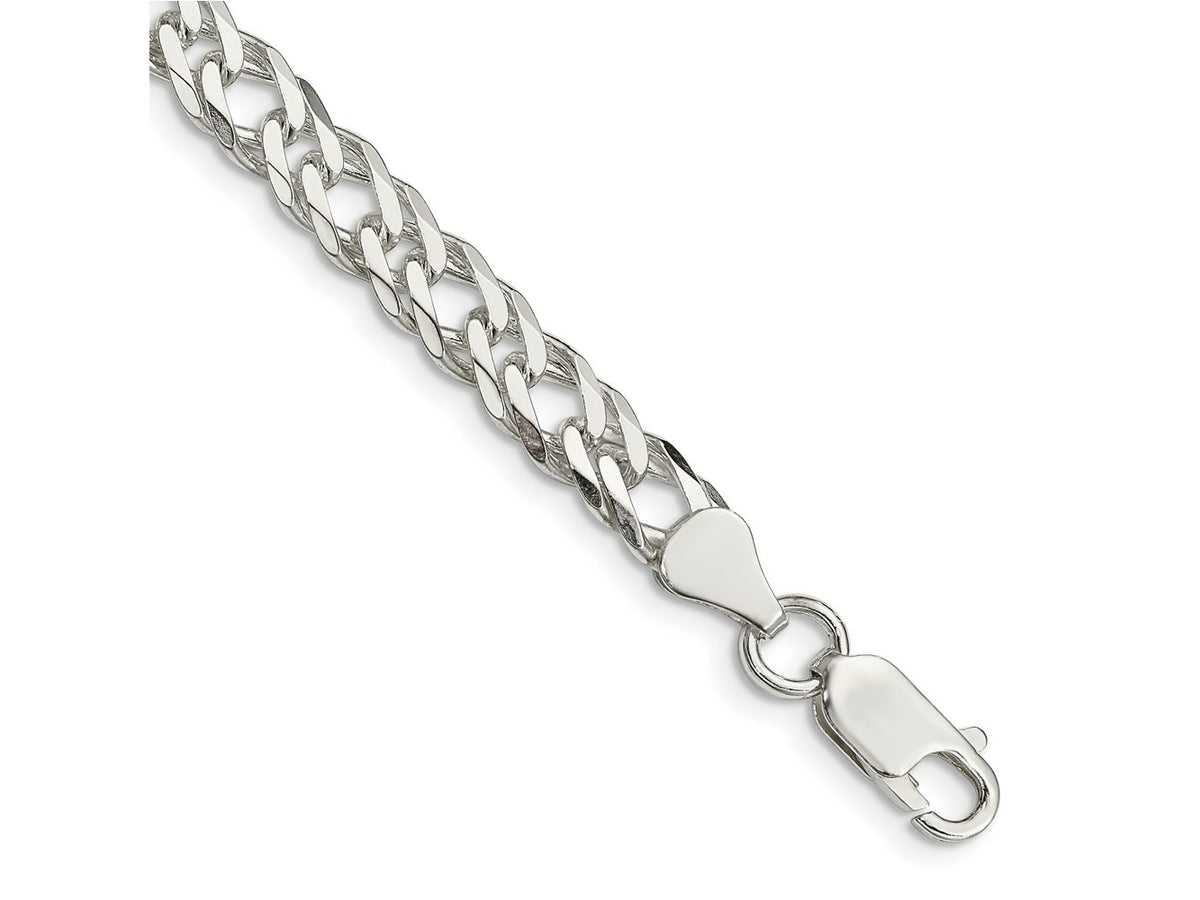 FJC Finejewelers 925 Sterling Silver 6 Side Bright Cut Flat Double Curb Bracelet Chain 8 Inches x 6.25 mm