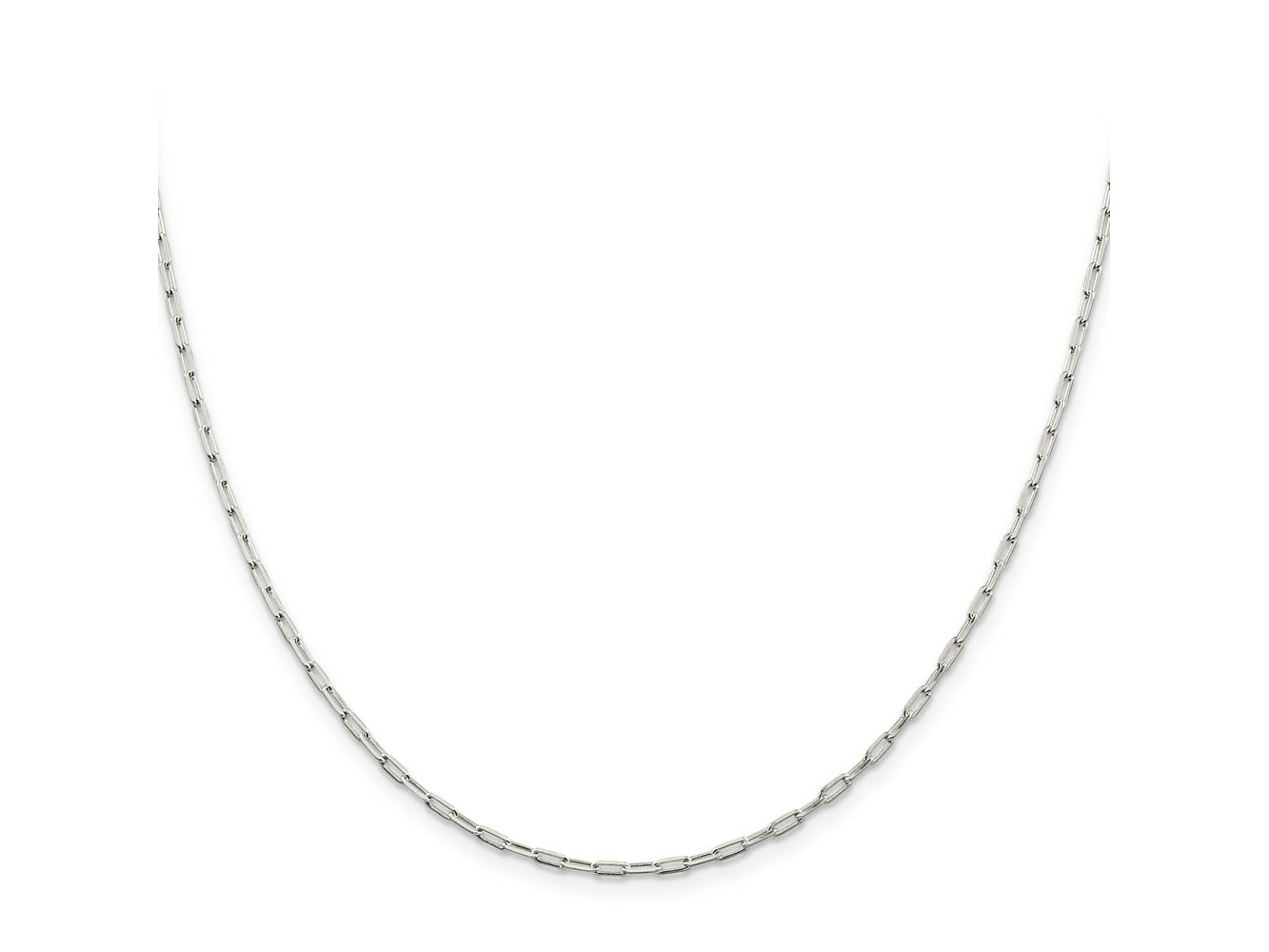 FJC Finejewelers 925 Sterling Silver Cable Elongated Open Link Chain 24 Inches x 2 mm
