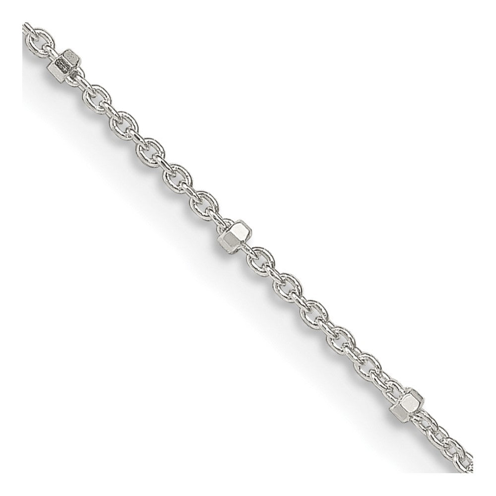FJC Finejewelers 925 Sterling Silver Rolo with Beads Chain 20 Inches x 1.25 mm