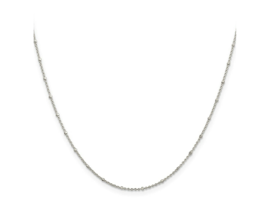 FJC Finejewelers 925 Sterling Silver Rolo with Beads Chain 20 Inches x 1.25 mm